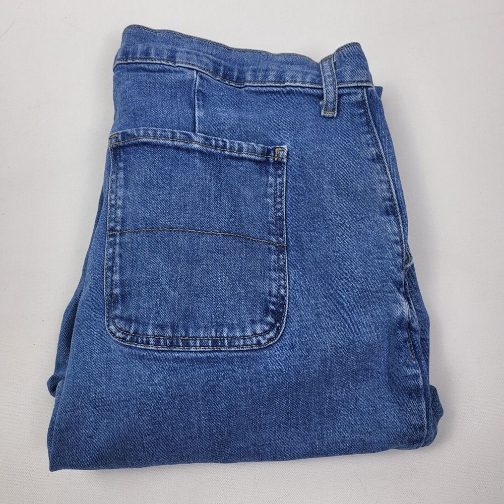 Old Navy Womens Jeans Size 16 Sky High Straight Distressed‎ Secret Slim Pockets